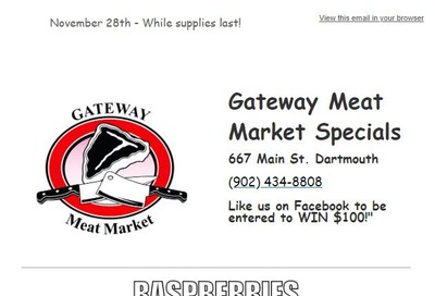 Gateway Meat Market Flyer November 28 to December 4