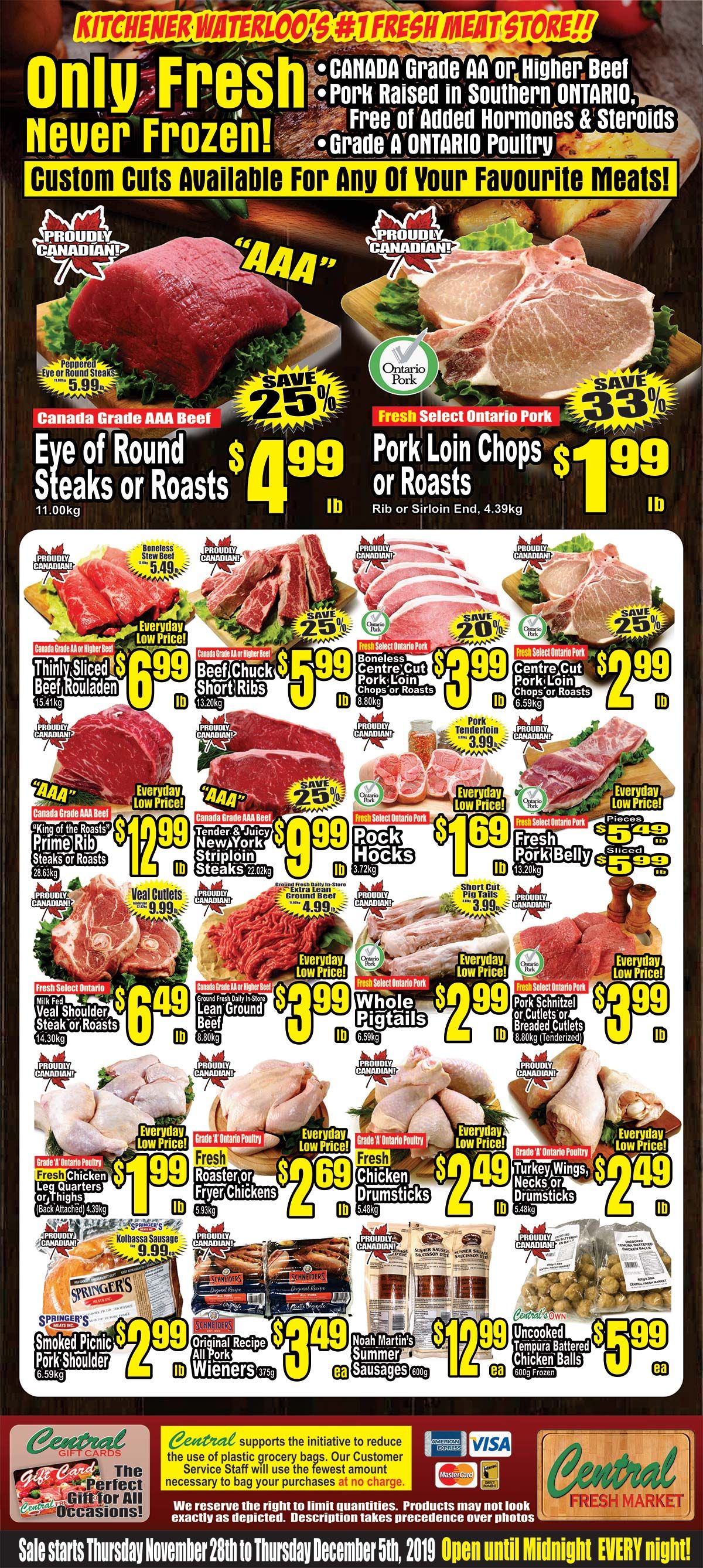 Central Fresh Market Flyer November 28 to December 5