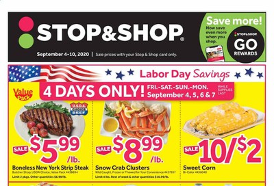 Stop & Shop (NJ) Weekly Ad September 4 to September 10