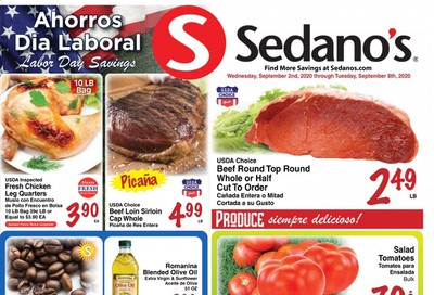 Sedano's Weekly Ad September 2 to September 8