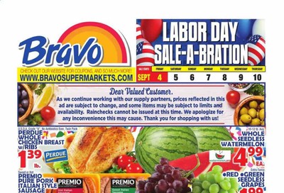 Bravo Supermarkets Weekly Ad September 4 to September 10
