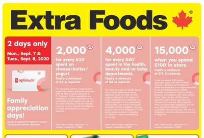Extra Foods Flyer September 4 to 10