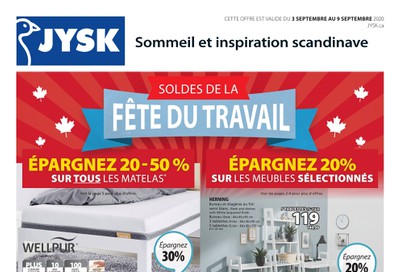 JYSK (QC) Flyer September 3 to 9