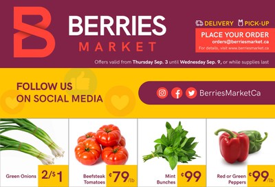Berries Market Flyer September 3 to 9