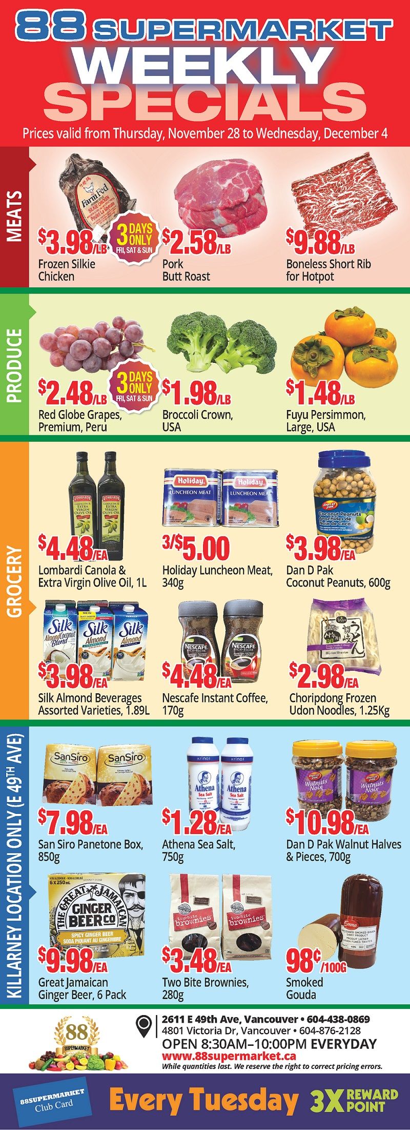 88 Supermarket Flyer November 28 to December 4