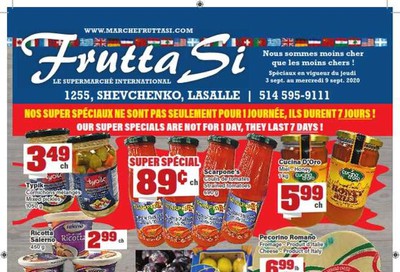 Frutta Si Flyer September 3 to 9