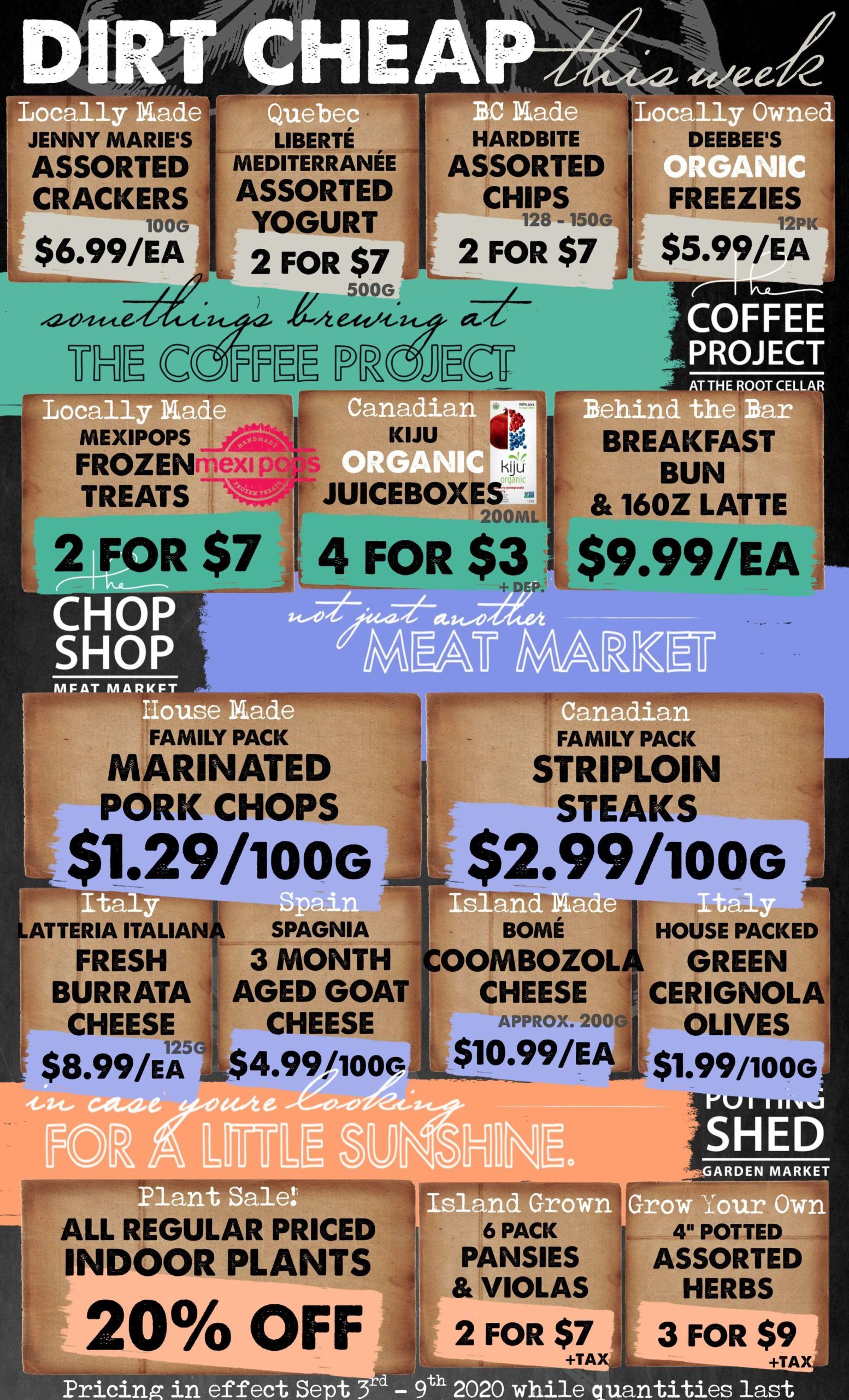 The Root Cellar Flyer September 3 to 9