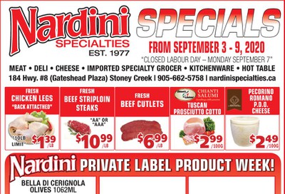 Nardini Specialties Flyer September 3 to 9
