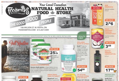 Foodsmiths Health First Flyer September 4 to 19