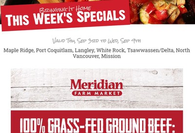 Meridian Farm Market Flyer September 3 to 9