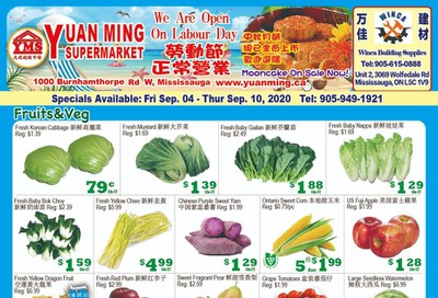 Yuan Ming Supermarket Flyer September 4 to 10