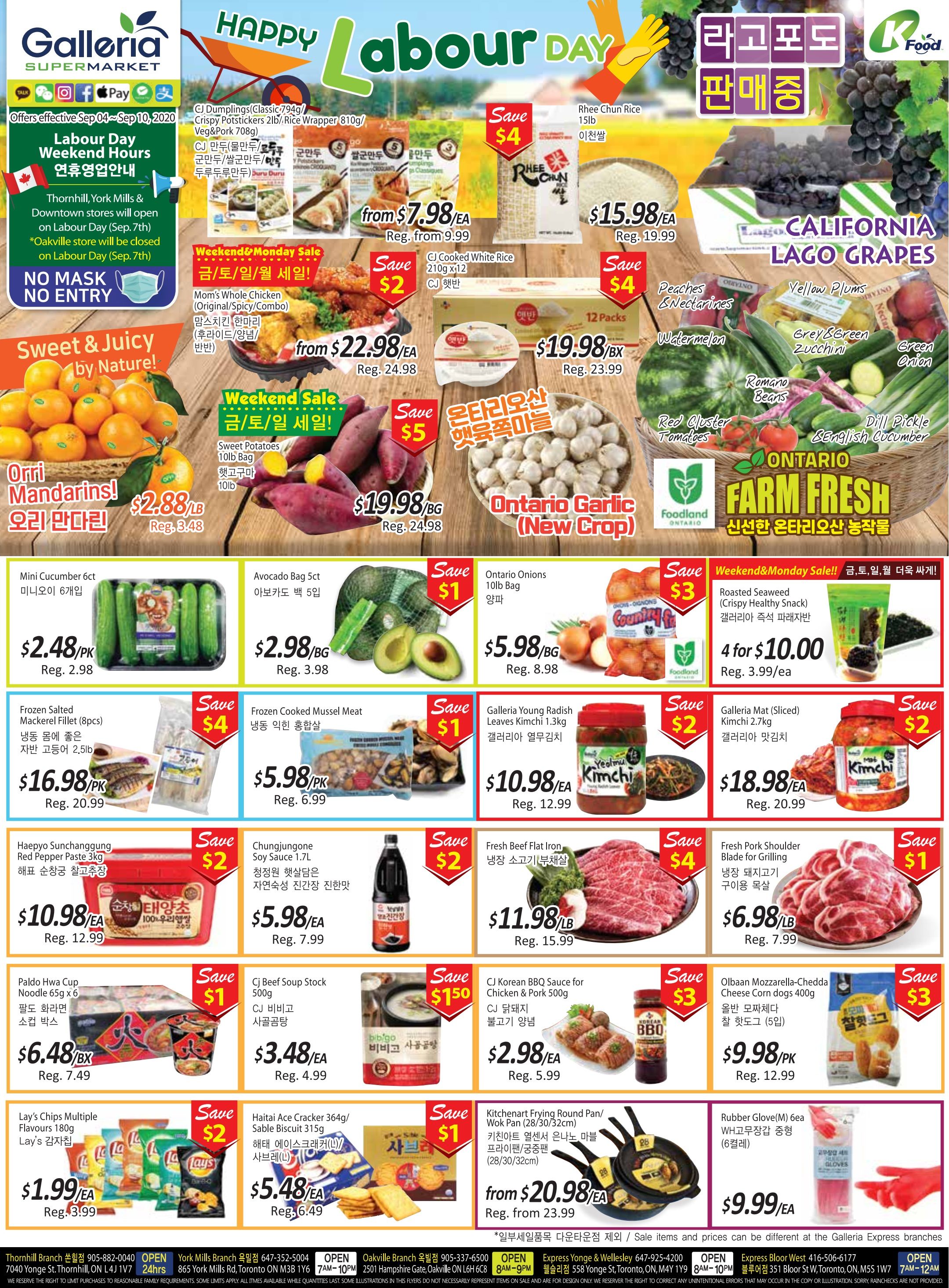 Galleria Supermarket Flyer September 4 to 10