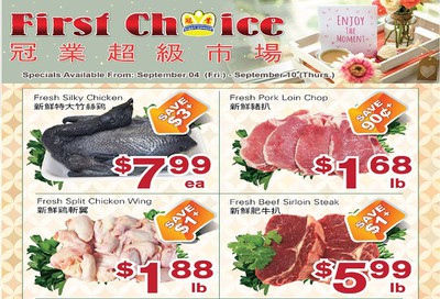 First Choice Supermarket Flyer September 4 to 10