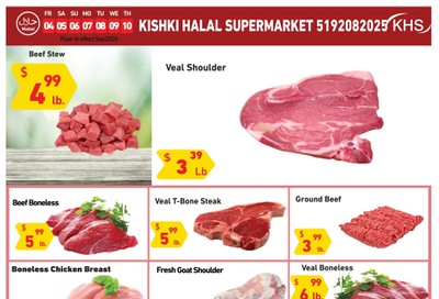 Kishki Halal Supermarket Flyer September 4 to 10