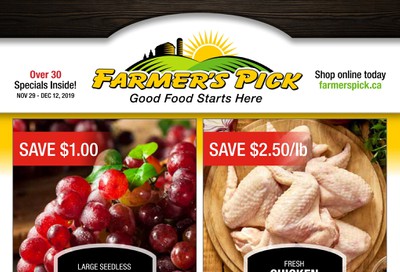 Farmer's Pick Flyer November 29 to December 12