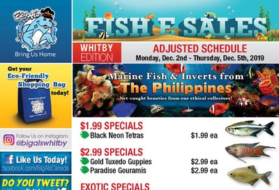 Big Al's (Whitby) Weekly Specials December 2 to 5