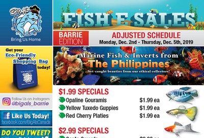 Big Al's (Barrie) Weekly Specials December 2 to 5