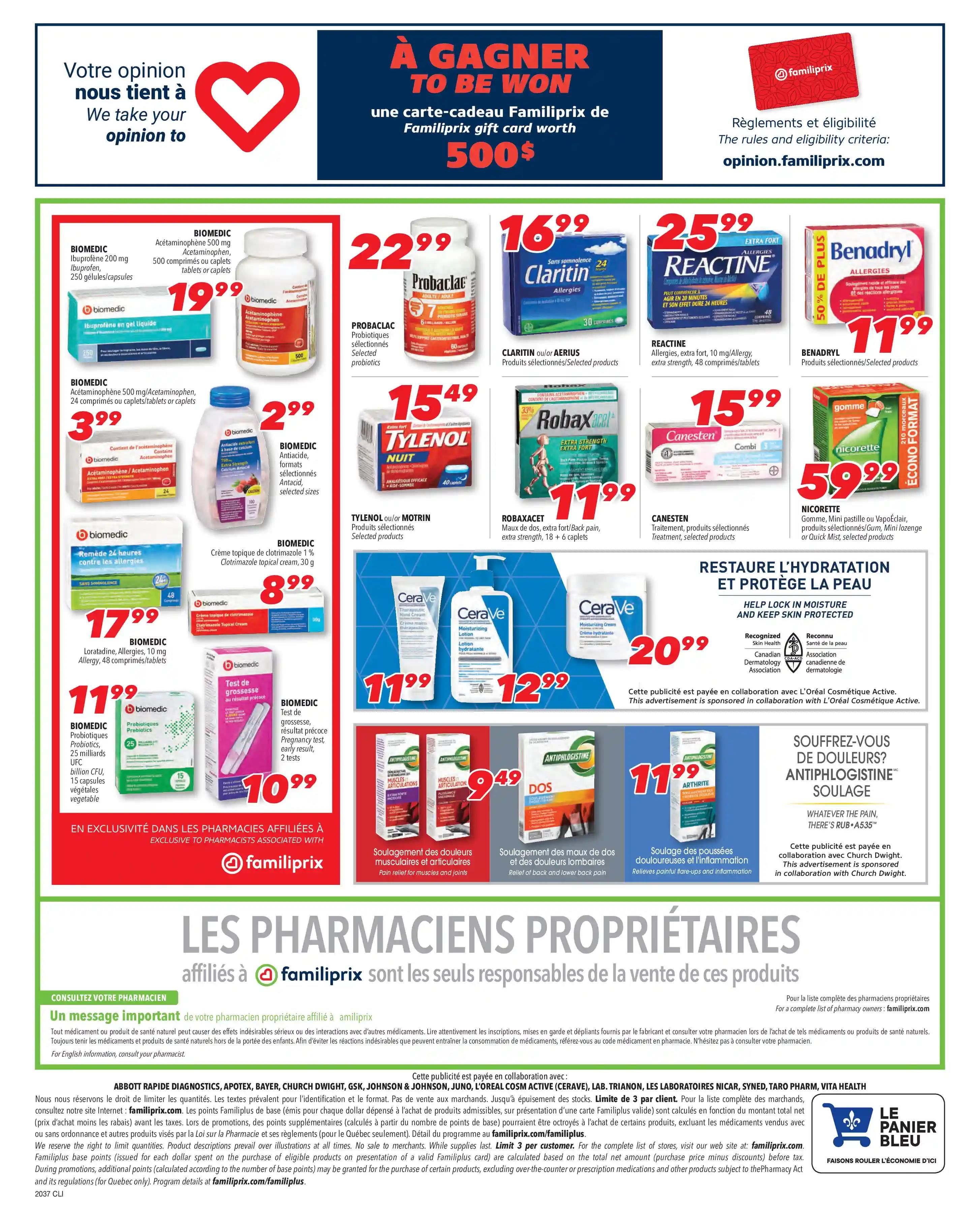 Familiprix Clinique Flyer September 10 to 16