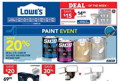 Lowe's Flyer September 10 to 16