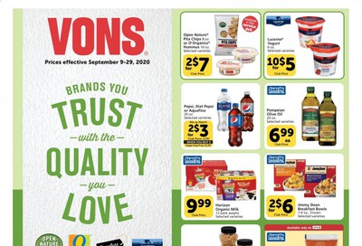 Vons Weekly Ad September 9 to September 29