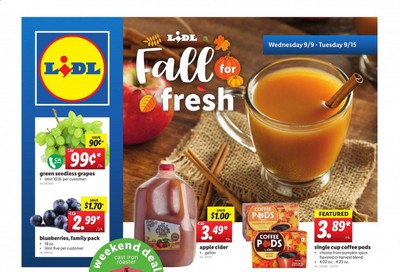 Lidl Weekly Ad September 9 to September 15