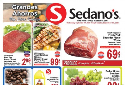 Sedano's Weekly Ad September 9 to September 15