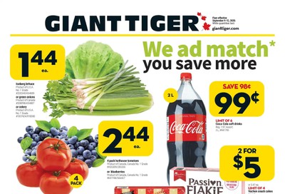 Giant Tiger (West) Flyer September 9 to 15