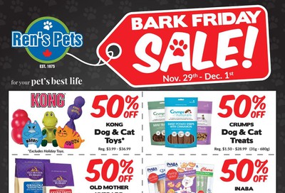 Ren's Pets Depot Bark Friday Sale Flyer November 29 to December 1