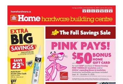 Home Hardware Building Centre (BC) Flyer September 10 to 16