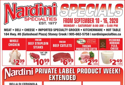 Nardini Specialties Flyer September 10 to 16