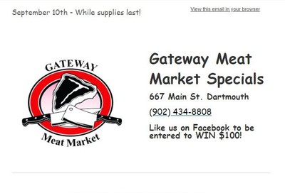 Gateway Meat Market Flyer September 10 to 16