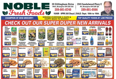 Noble Fresh Foods Flyer September 10 to 16