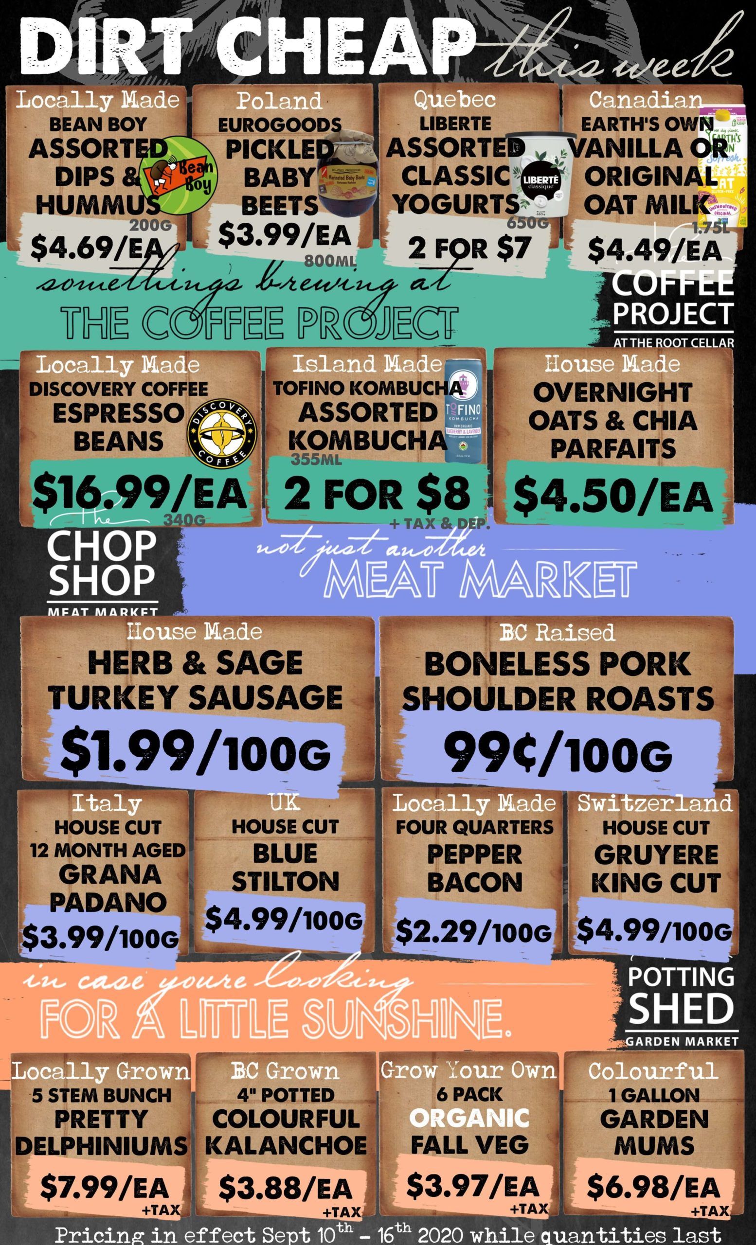 The Root Cellar Flyer September 10 to 16