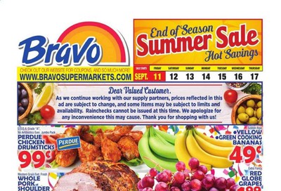 Bravo Supermarkets Weekly Ad September 11 to September 17