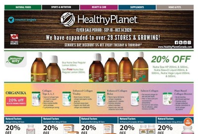 Healthy Planet Flyer September 10 to October 14