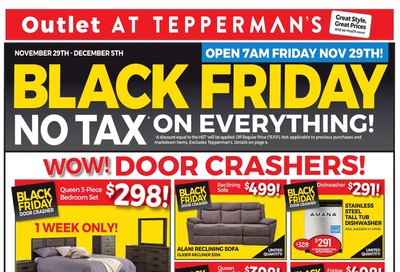 Outlet at Tepperman's Black Friday Flyer November 29 to December 5