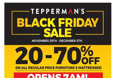 Tepperman's Black Friday Flyer November 29 to December 5