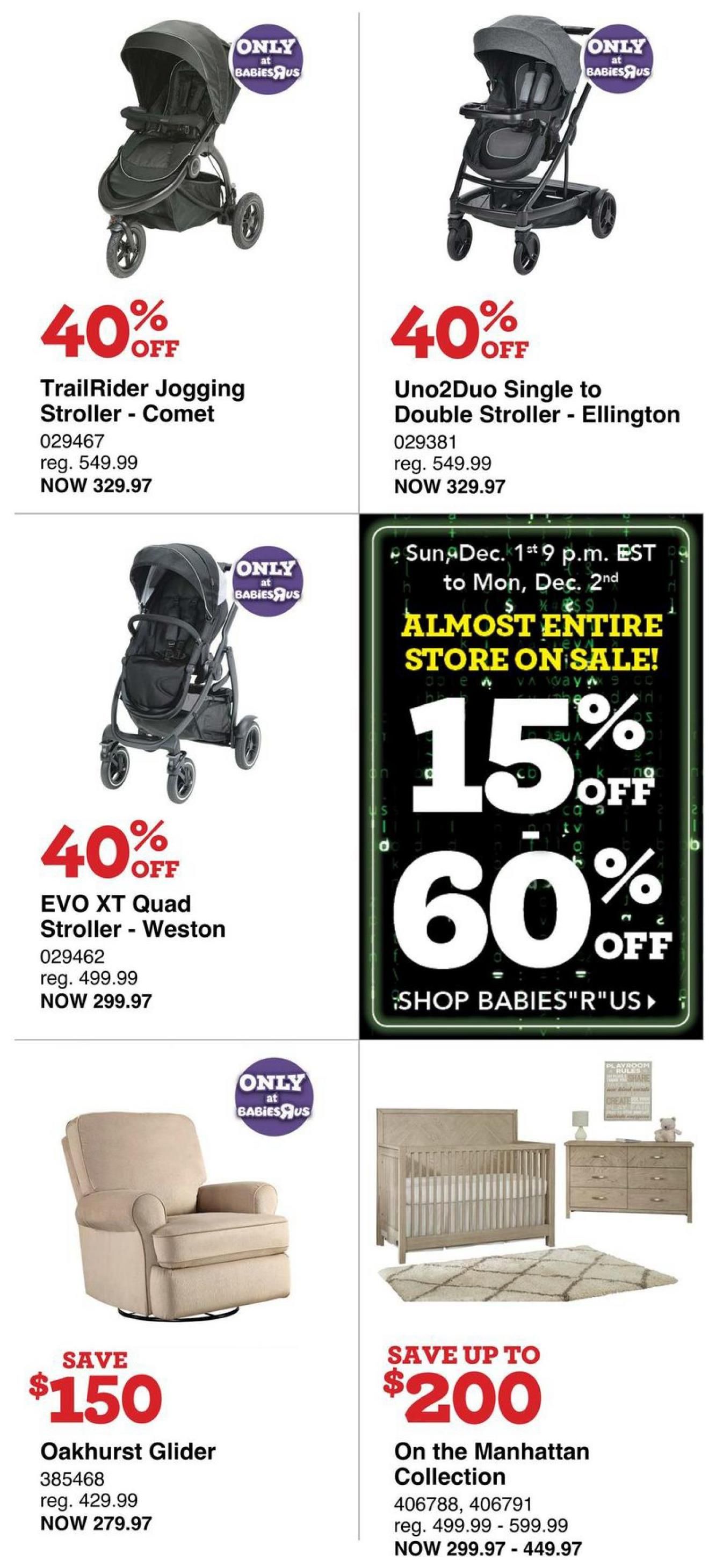Babies R Us Cyber Monday Flyer December 1 to 4