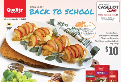 Quality Foods Flyer September 14 to 20
