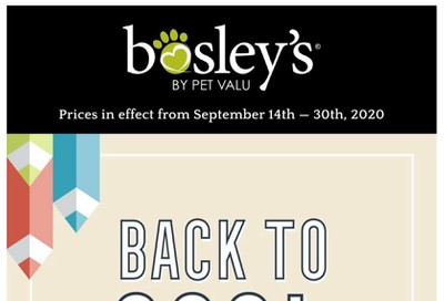 Bosley's by PetValu Flyer September 14 to 30