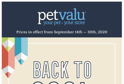 Pet Valu Flyer September 14 to 30