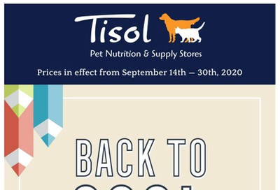 Tisol Pet Nutrition & Supply Stores Flyer September 14 to 30