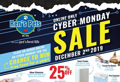Ren's Pets Depot Cyber Monday Flyer December 2