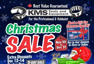 KMS Tools and Equipment Flyer November 30 to December 31