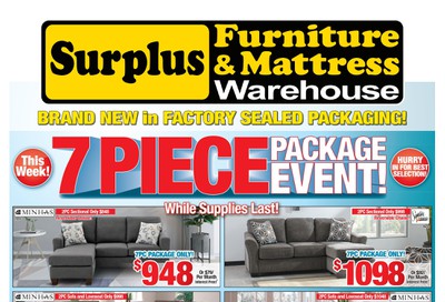 Surplus Furniture & Mattress Warehouse (Winnipeg) Flyer September 15 to 28