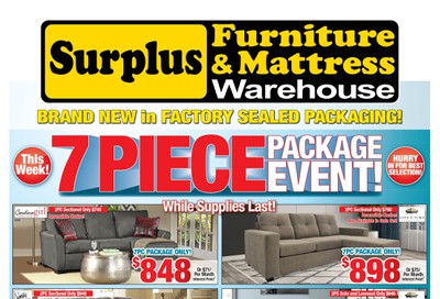 Surplus Furniture & Mattress Warehouse (Thunder Bay) Flyer September 15 to 28