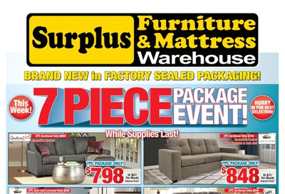 Surplus Furniture & Mattress Warehouse (St. Catharines) Flyer September 15 to 28