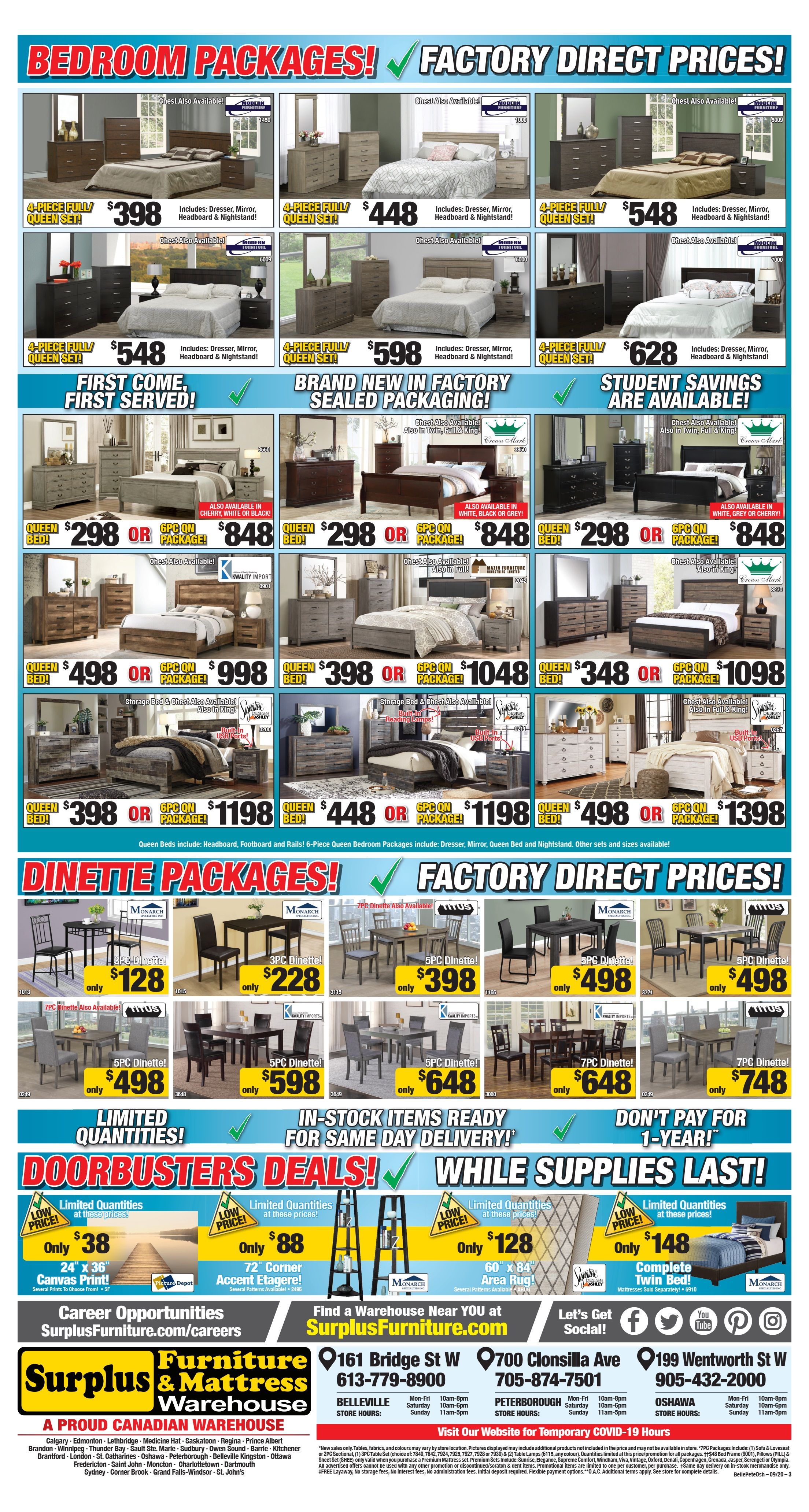 Surplus Furniture & Mattress Warehouse (Oshawa) Flyer September 15 to 28