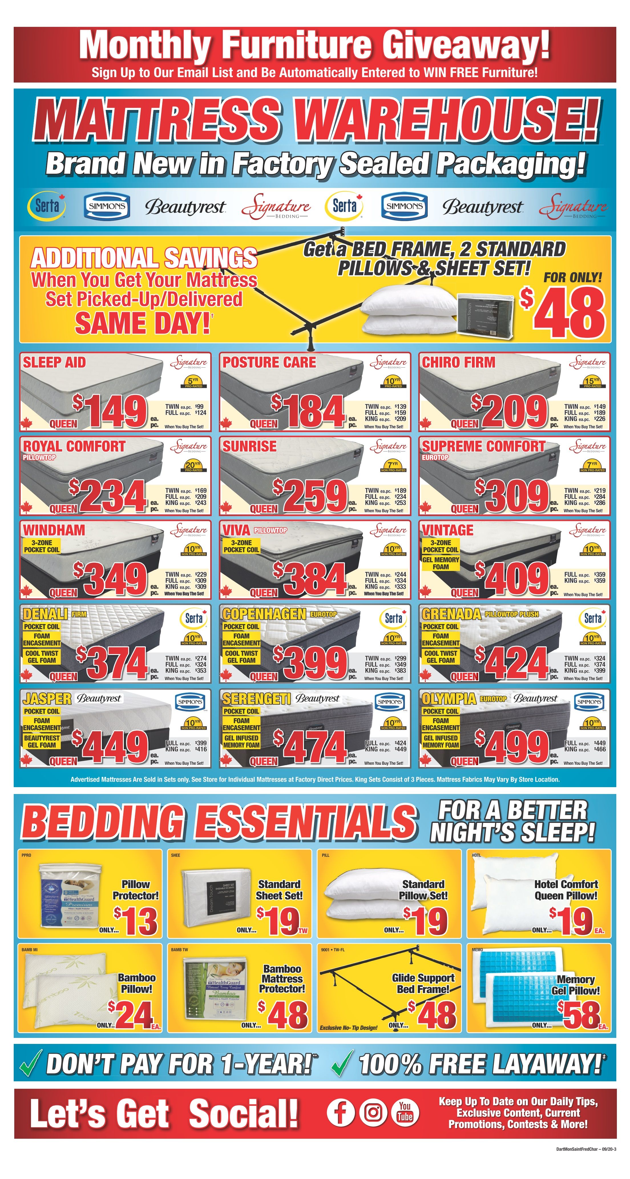 Surplus Furniture & Mattress Warehouse (Dartmouth) Flyer September 15 to 28