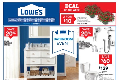 Lowe's Flyer September 17 to 23